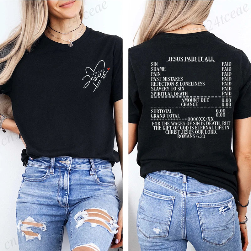 Jesus Paid It All Women’s T-Shirt