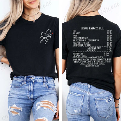 Jesus Paid It All Women’s T-Shirt