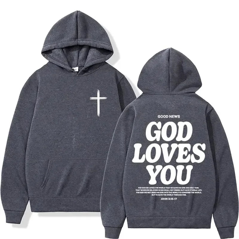 God Loves You Christian Hoodie