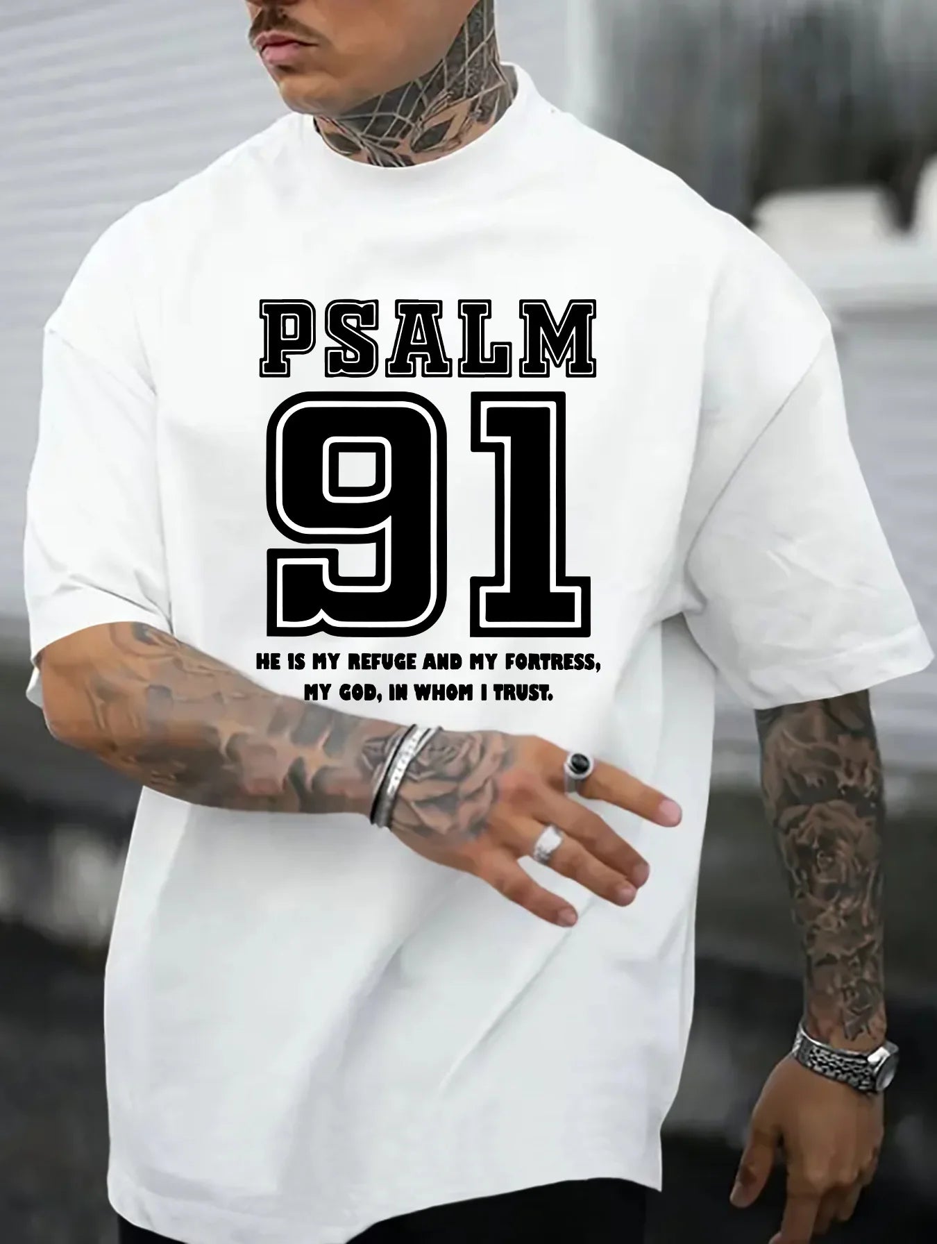 Men’s Psalm 91 Christian T-Shirt