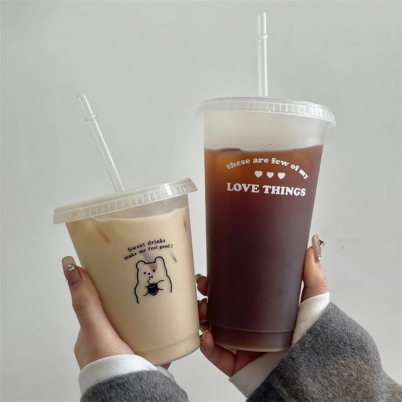 Kawaii Straw Water Bottle