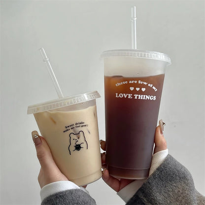 Kawaii Straw Water Bottle