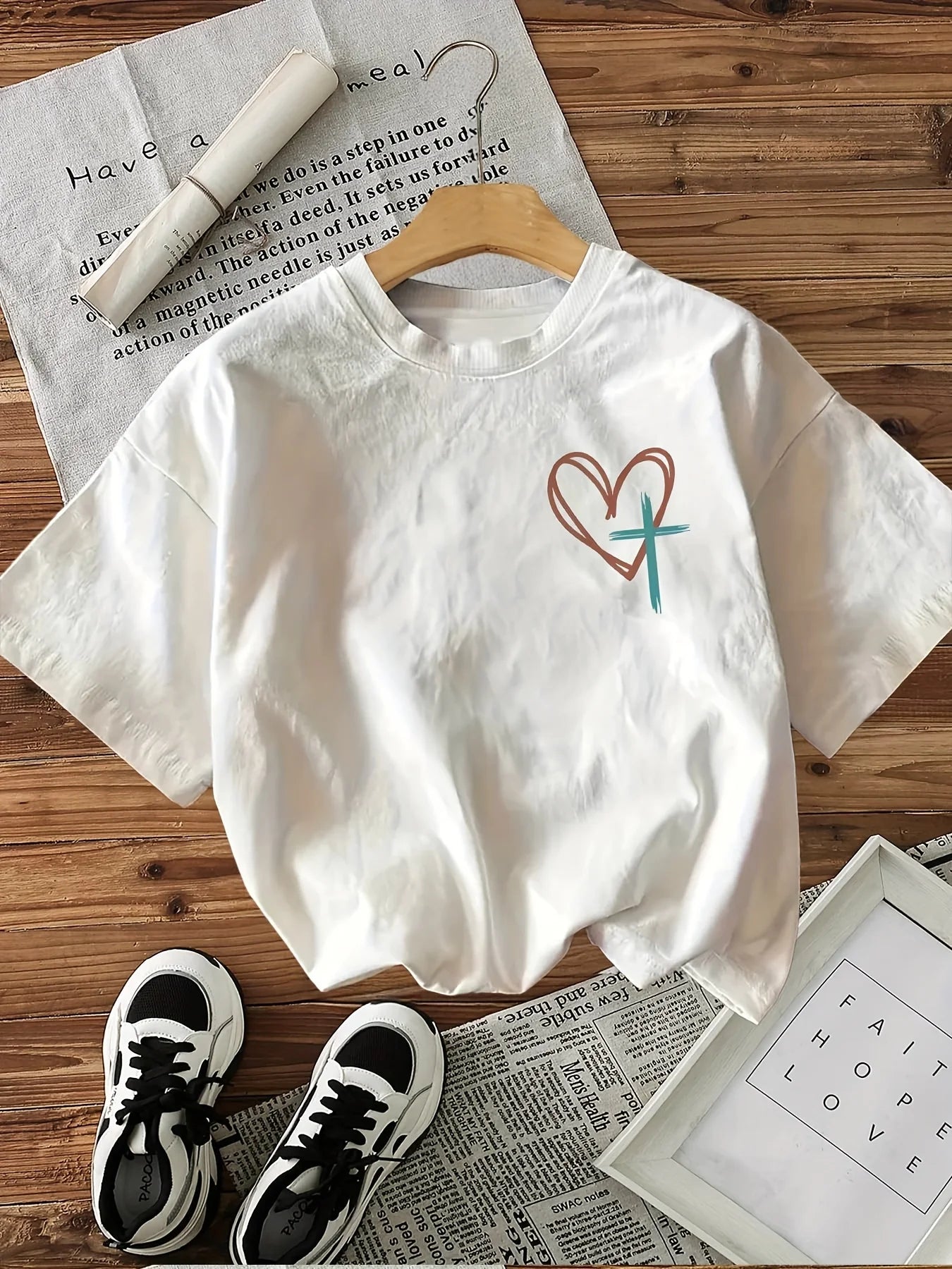 Jesus Cross Graphic T-Shirt for Women