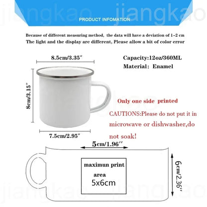 Christian Psalm Enamel Coffee Mug