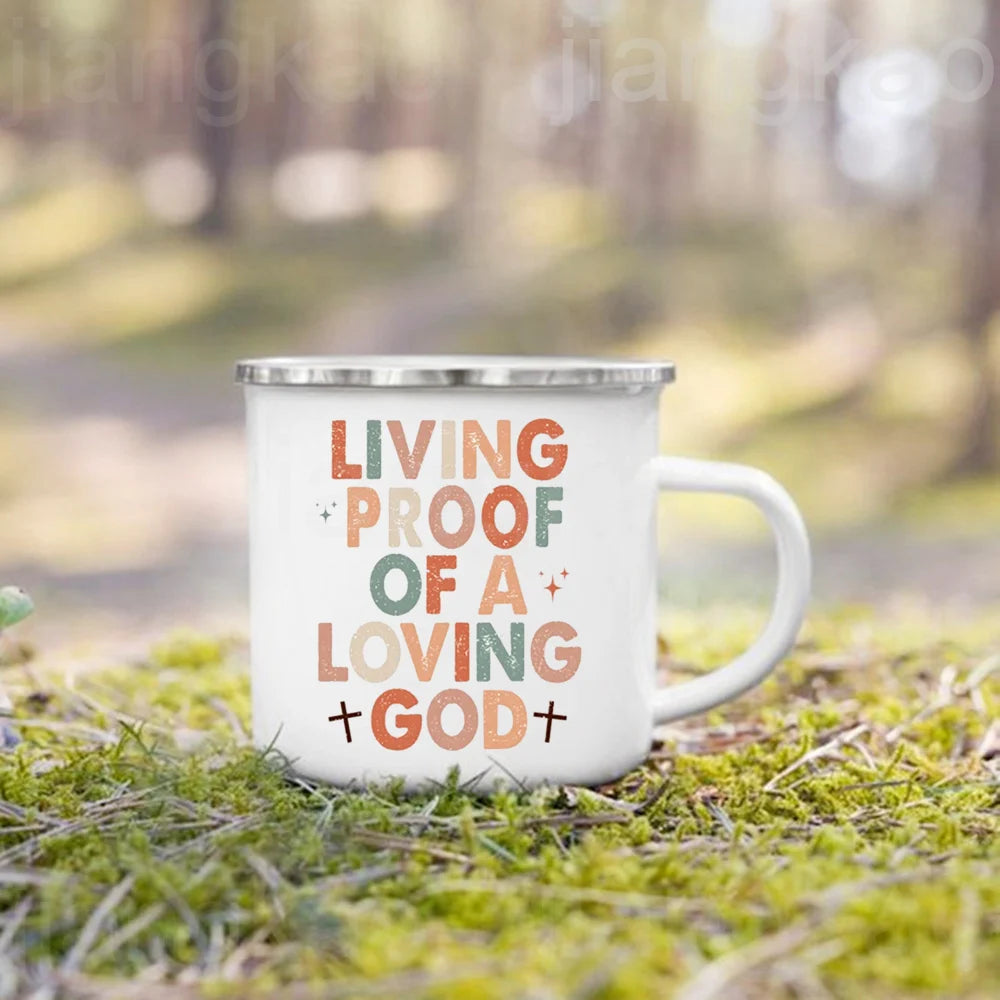 Christian Psalm Enamel Coffee Mug