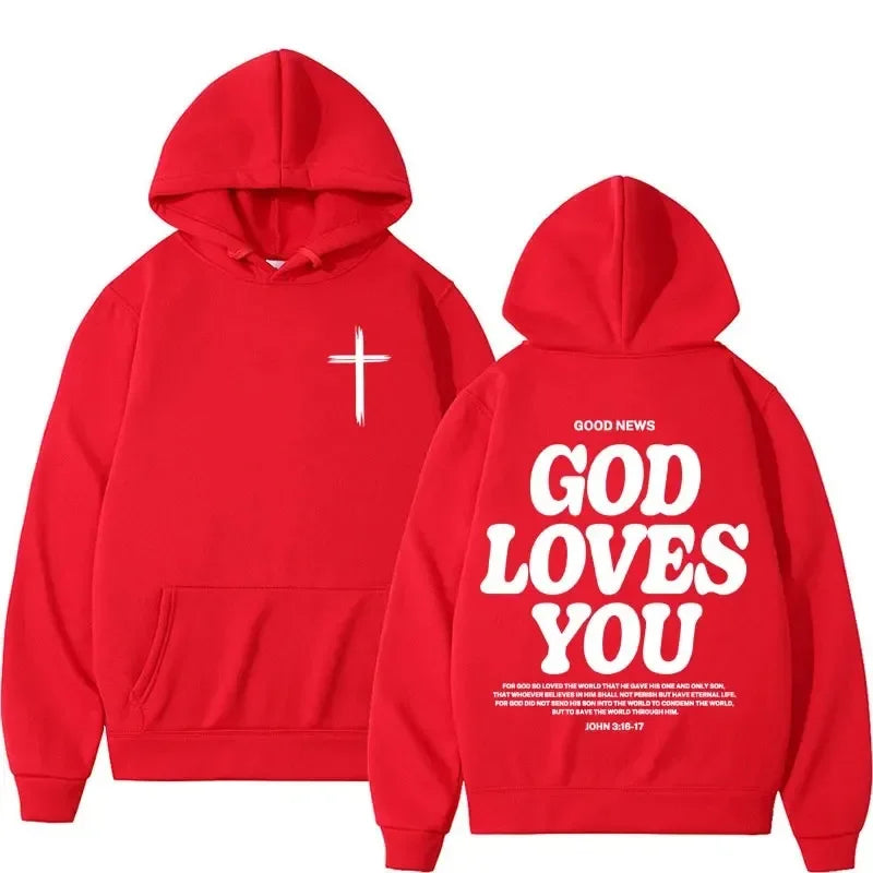 God Loves You Christian Hoodie