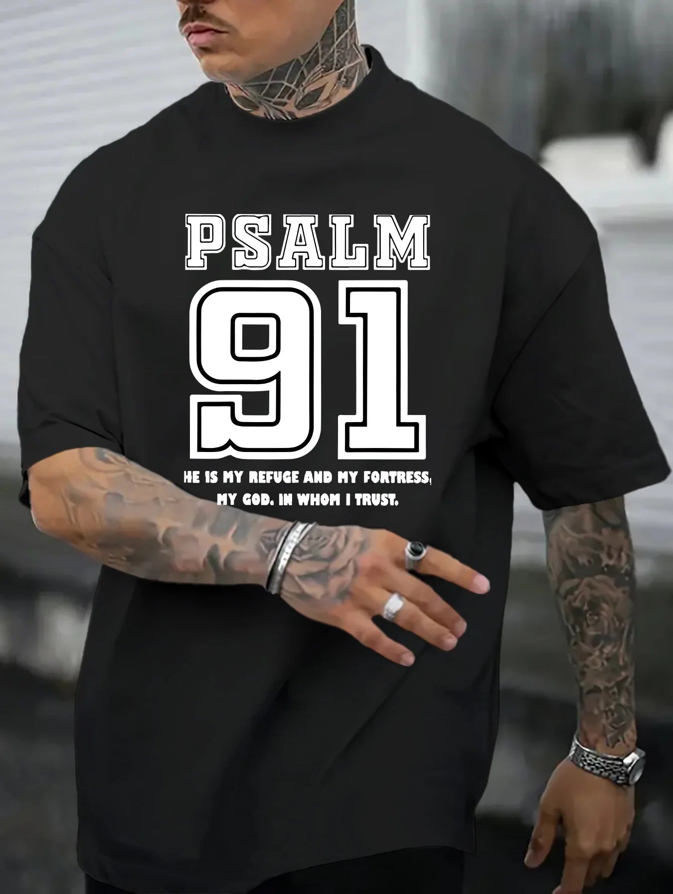 Men’s Psalm 91 Christian T-Shirt