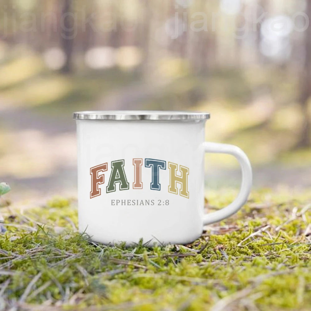 Christian Psalm Enamel Coffee Mug