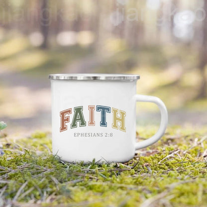 Christian Psalm Enamel Coffee Mug