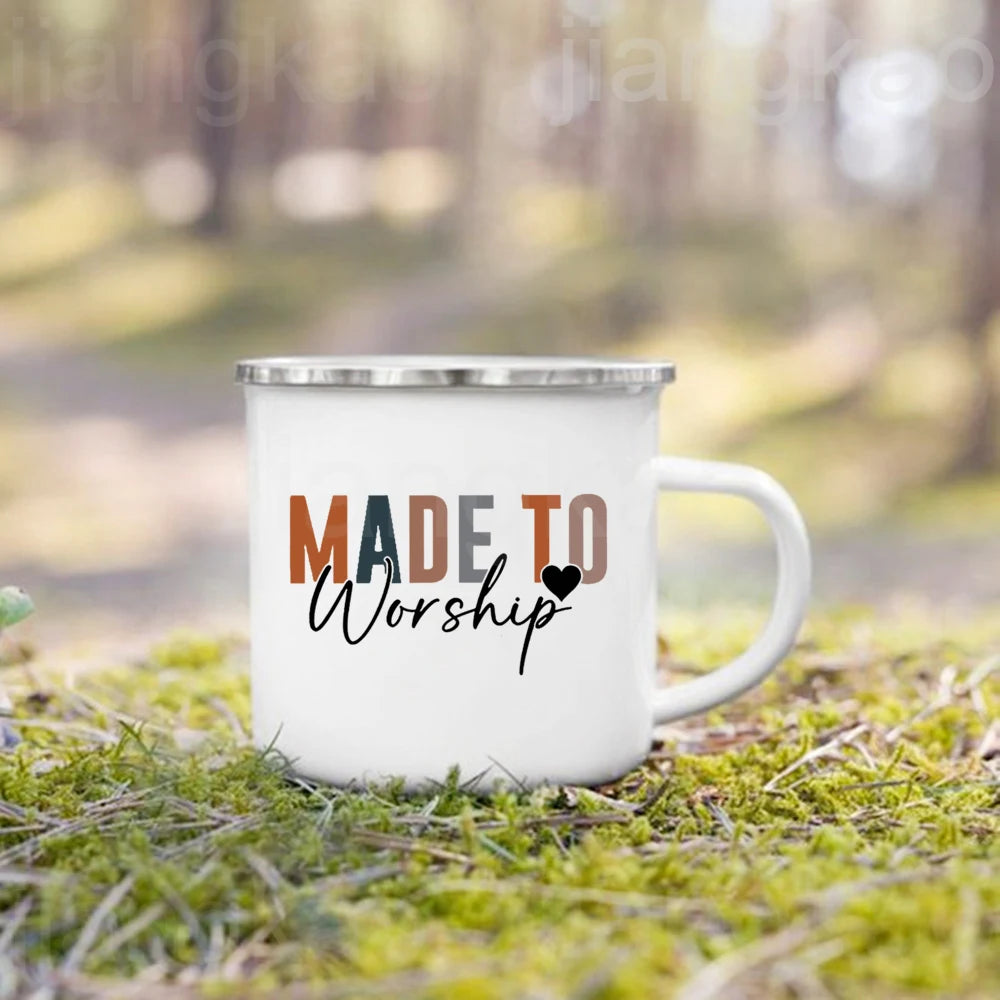 Christian Psalm Enamel Coffee Mug