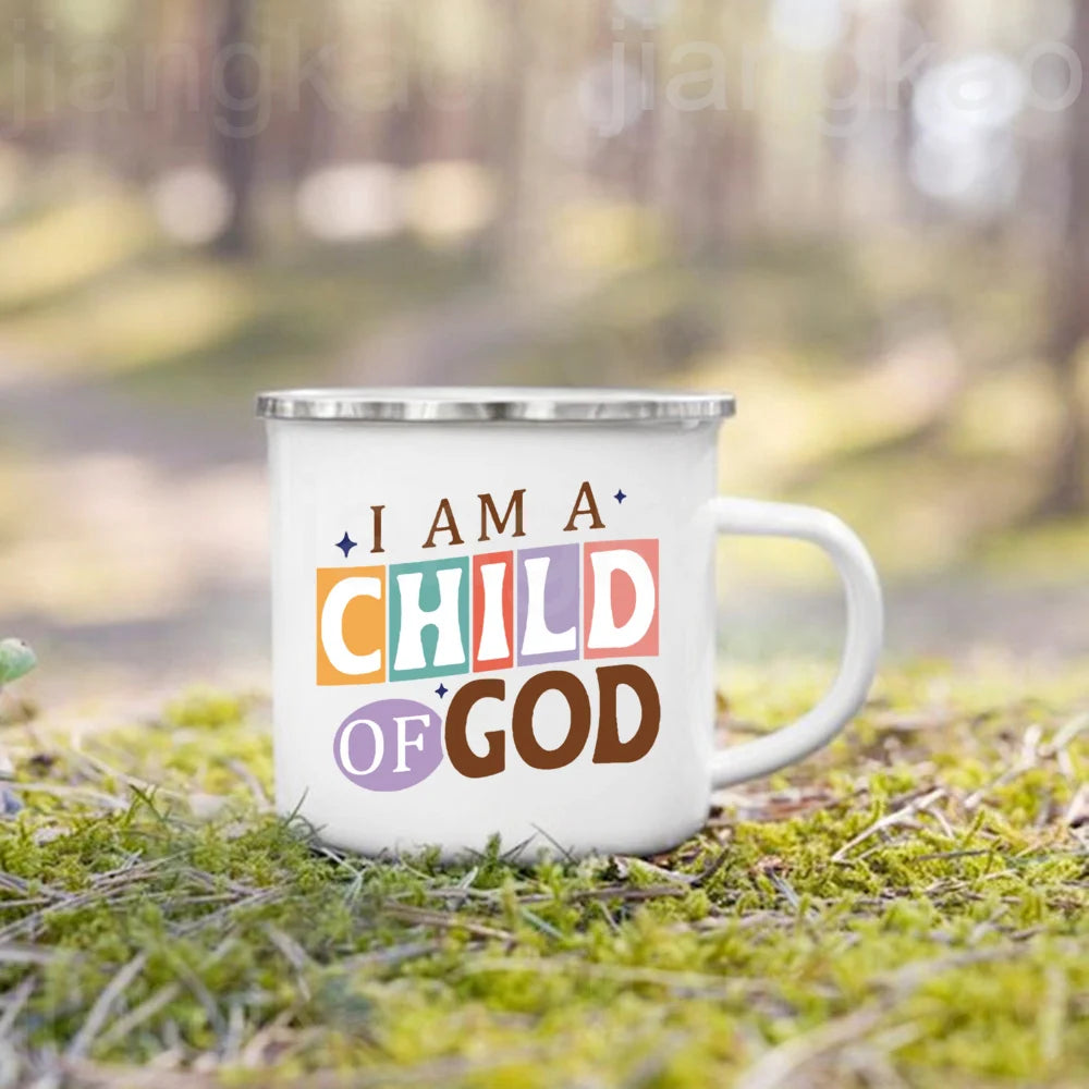 Christian Psalm Enamel Coffee Mug