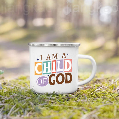 Christian Psalm Enamel Coffee Mug
