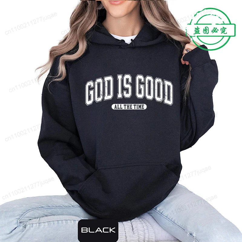 God Is Good Sweatshirt – Women's Retro Christian Fleece Pullover