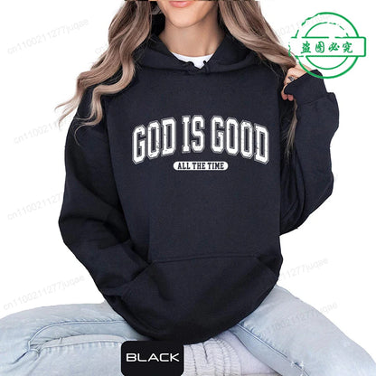 God Is Good Sweatshirt – Women's Retro Christian Fleece Pullover