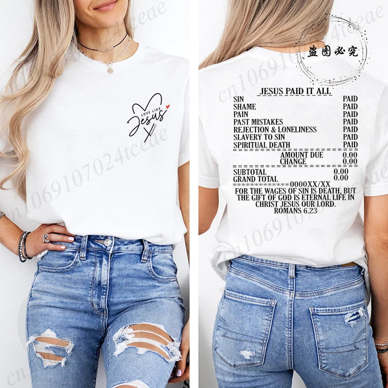 Jesus Paid It All Women’s T-Shirt