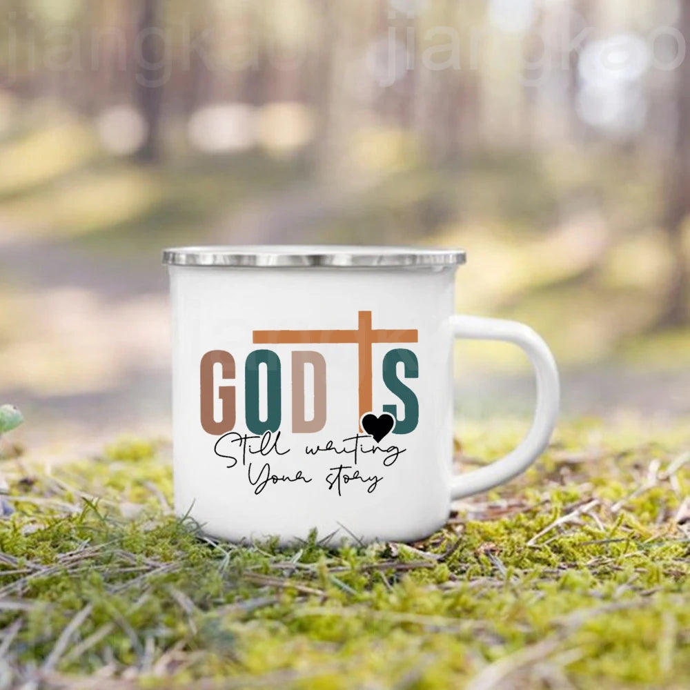 Christian Psalm Enamel Coffee Mug