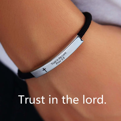 “Christian Cross Scripture Bracelet