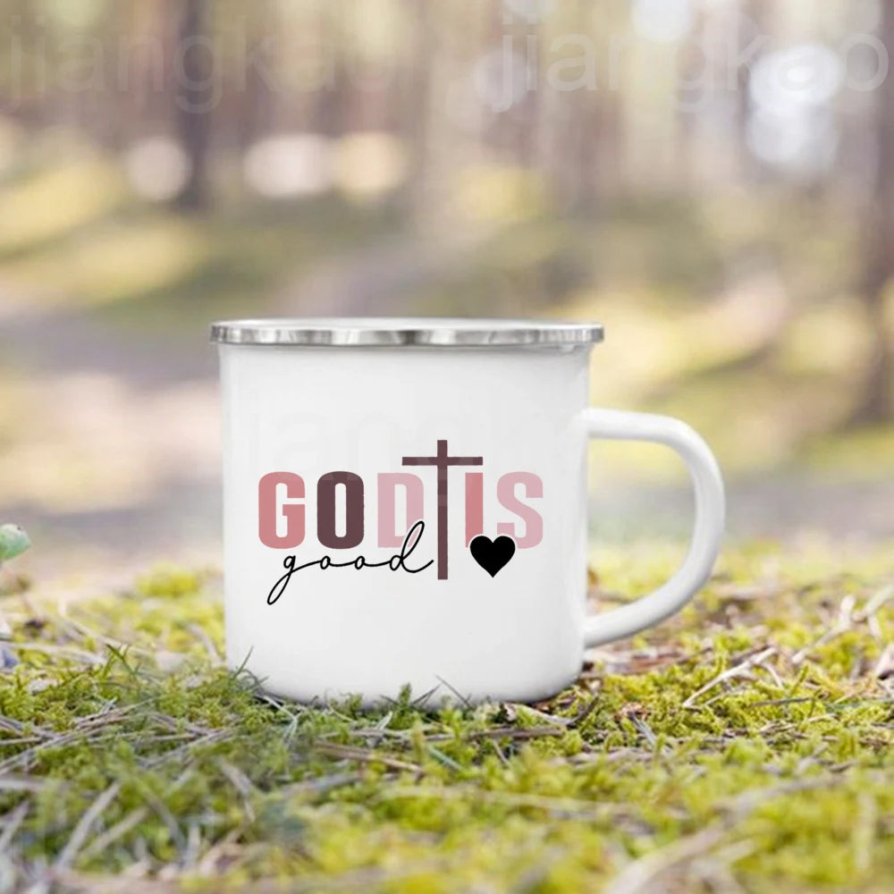 Christian Psalm Enamel Coffee Mug