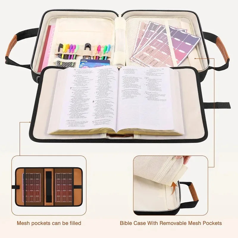 Leather Bible Cover Bag for Women