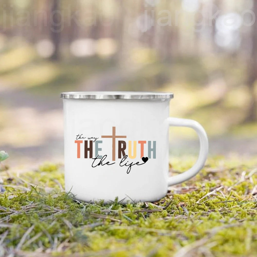 Christian Psalm Enamel Coffee Mug