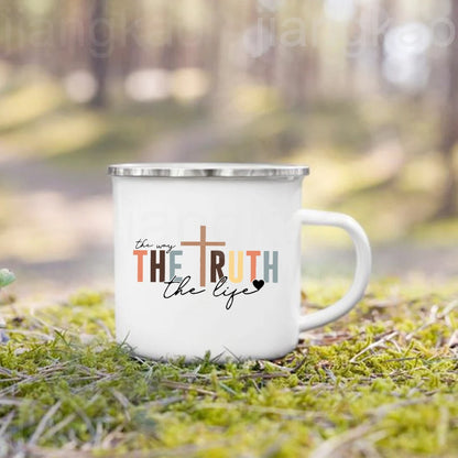 Christian Psalm Enamel Coffee Mug