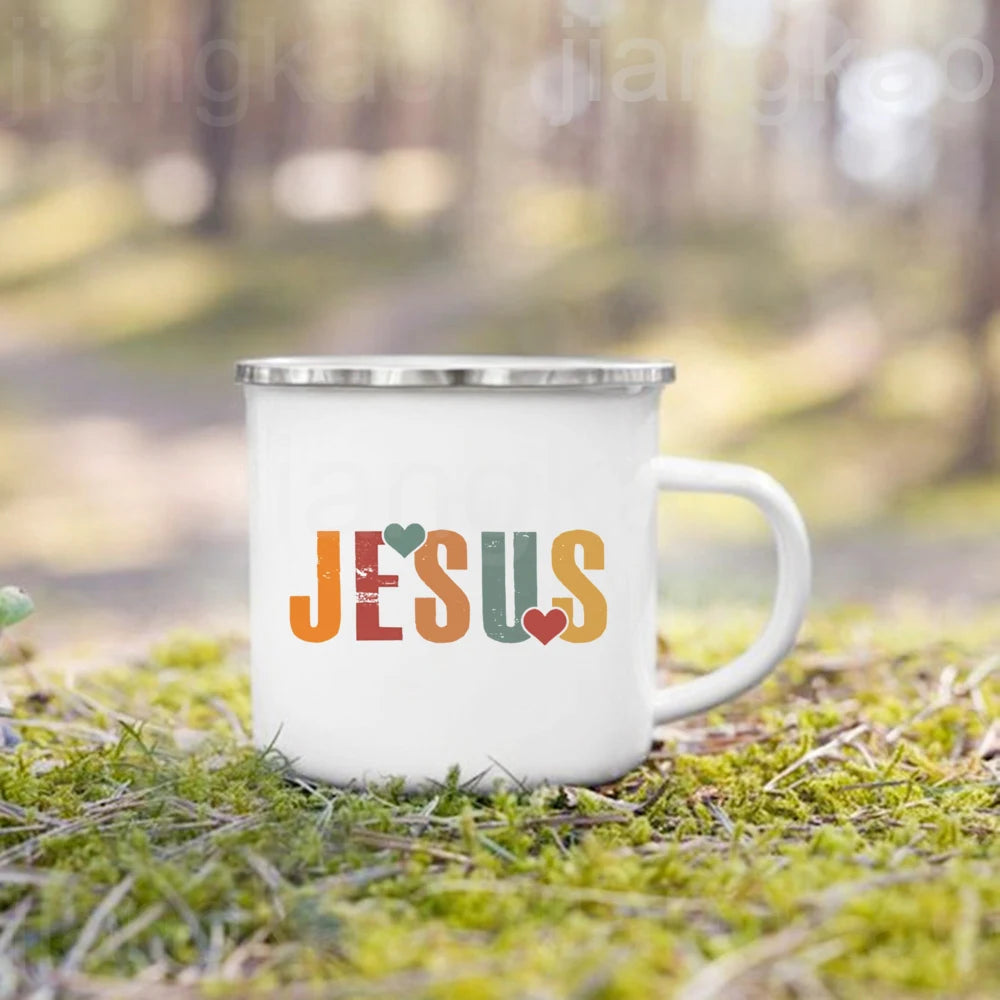 Christian Psalm Enamel Coffee Mug