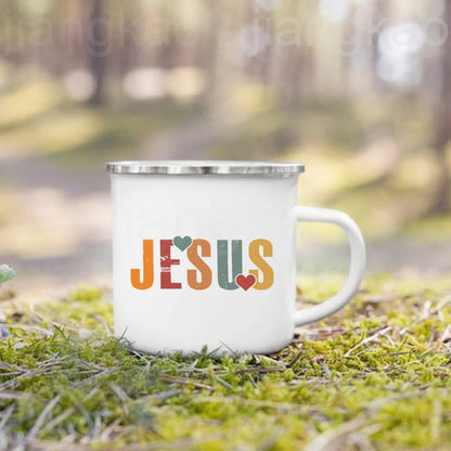 Christian Psalm Enamel Coffee Mug