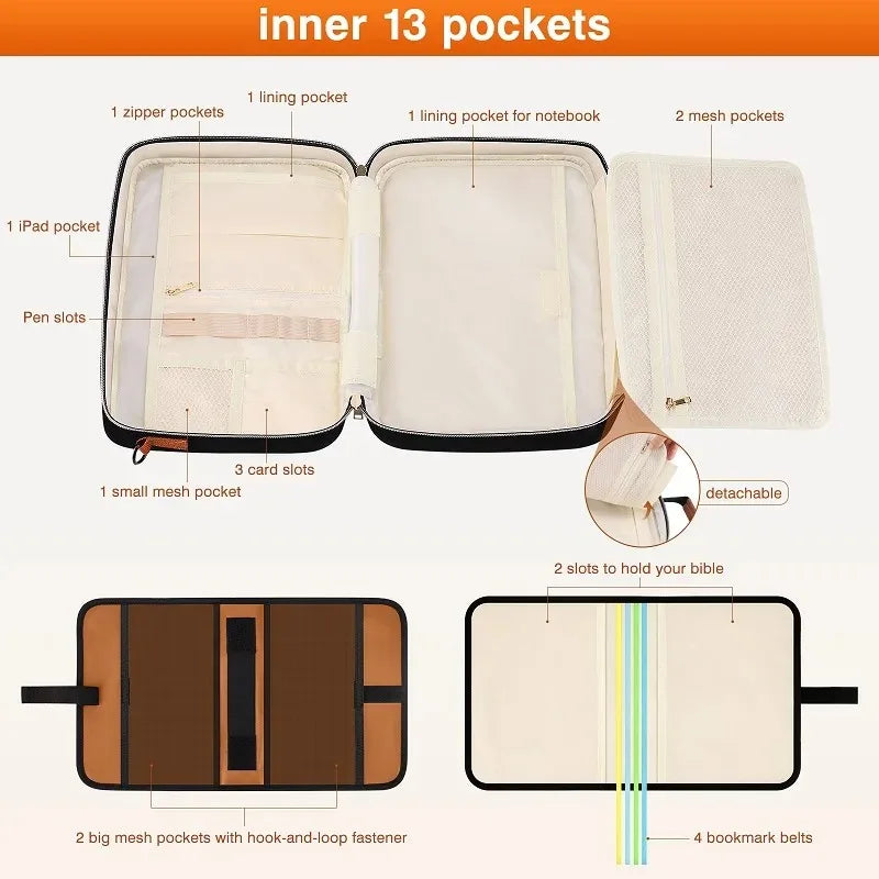 Leather Bible Cover Bag for Women