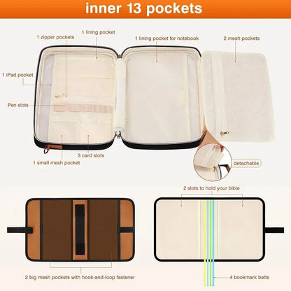 Leather Bible Cover Bag for Women