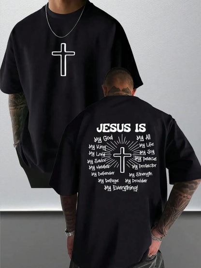 Faith Cross T-Shirt – Unisex Jesus Graphic Cotton Christian Tee