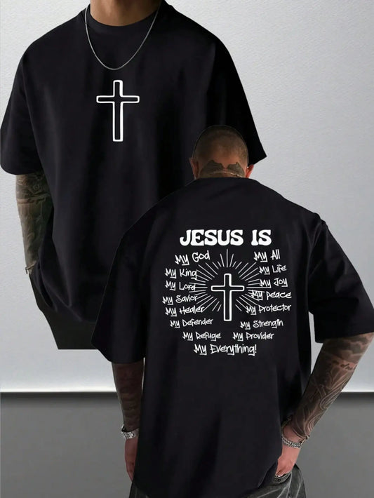 Faith Cross T-Shirt – Unisex Jesus Graphic Cotton Christian Tee