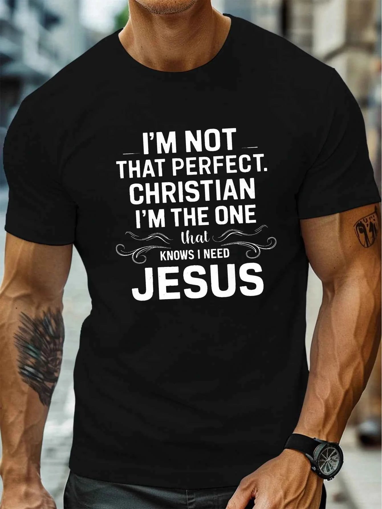 Christian Graphic T-Shirt – Jesus I'm Not That Perfect Christian Tee - Tribe of Judah