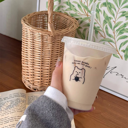 Kawaii Straw Water Bottle