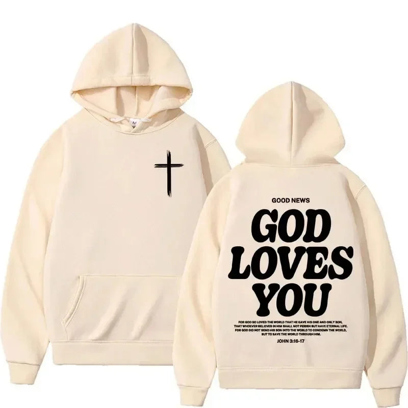 God Loves You Christian Hoodie