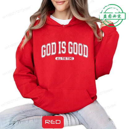 God Is Good Sweatshirt – Women's Retro Christian Fleece Pullover