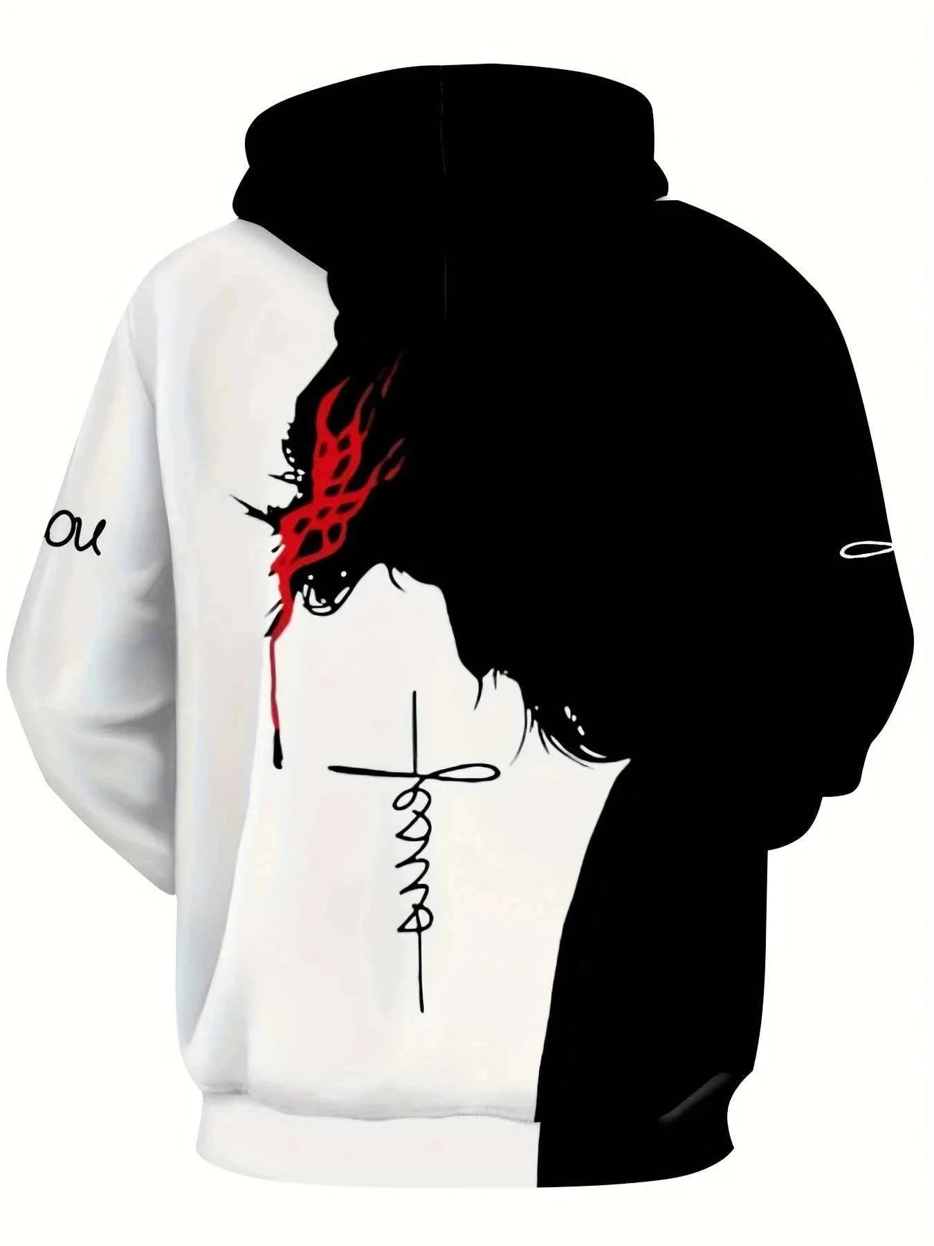 3D Christ Hoodie – Men's Jesus Graphic Fleece Pullover Sweatshirt - Tribe of Judah