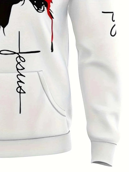 3D Christ Hoodie – Men's Jesus Graphic Fleece Pullover Sweatshirt - Tribe of Judah
