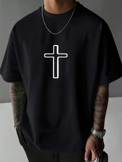 Faith Cross T-Shirt – Unisex Jesus Graphic Cotton Christian Tee
