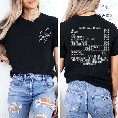 Jesus Paid It All Women’s T-Shirt