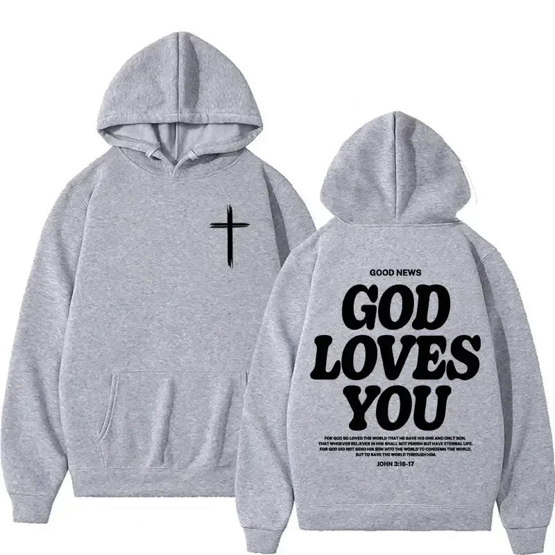 God Loves You Christian Hoodie
