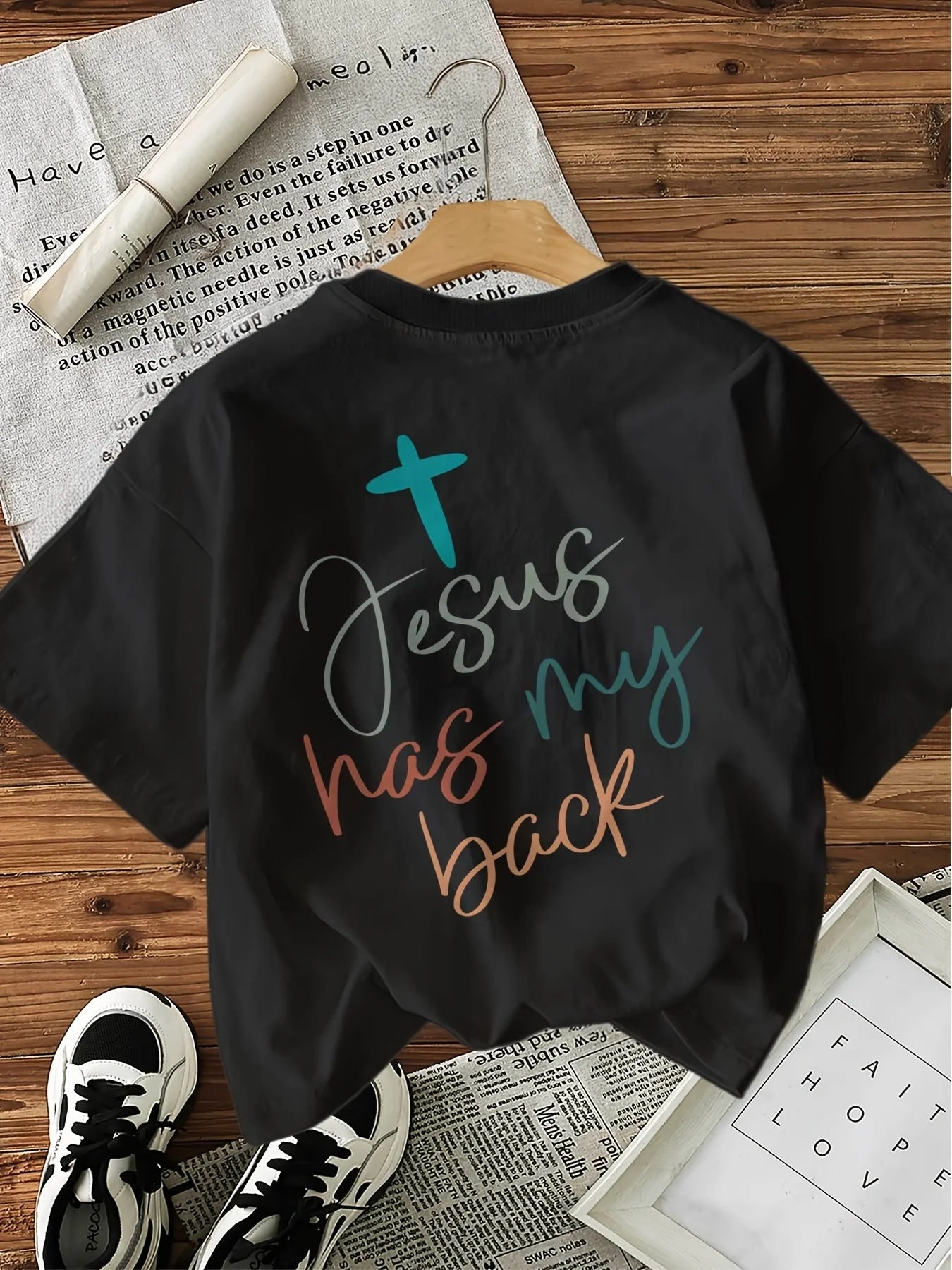 Jesus Cross Graphic T-Shirt for Women