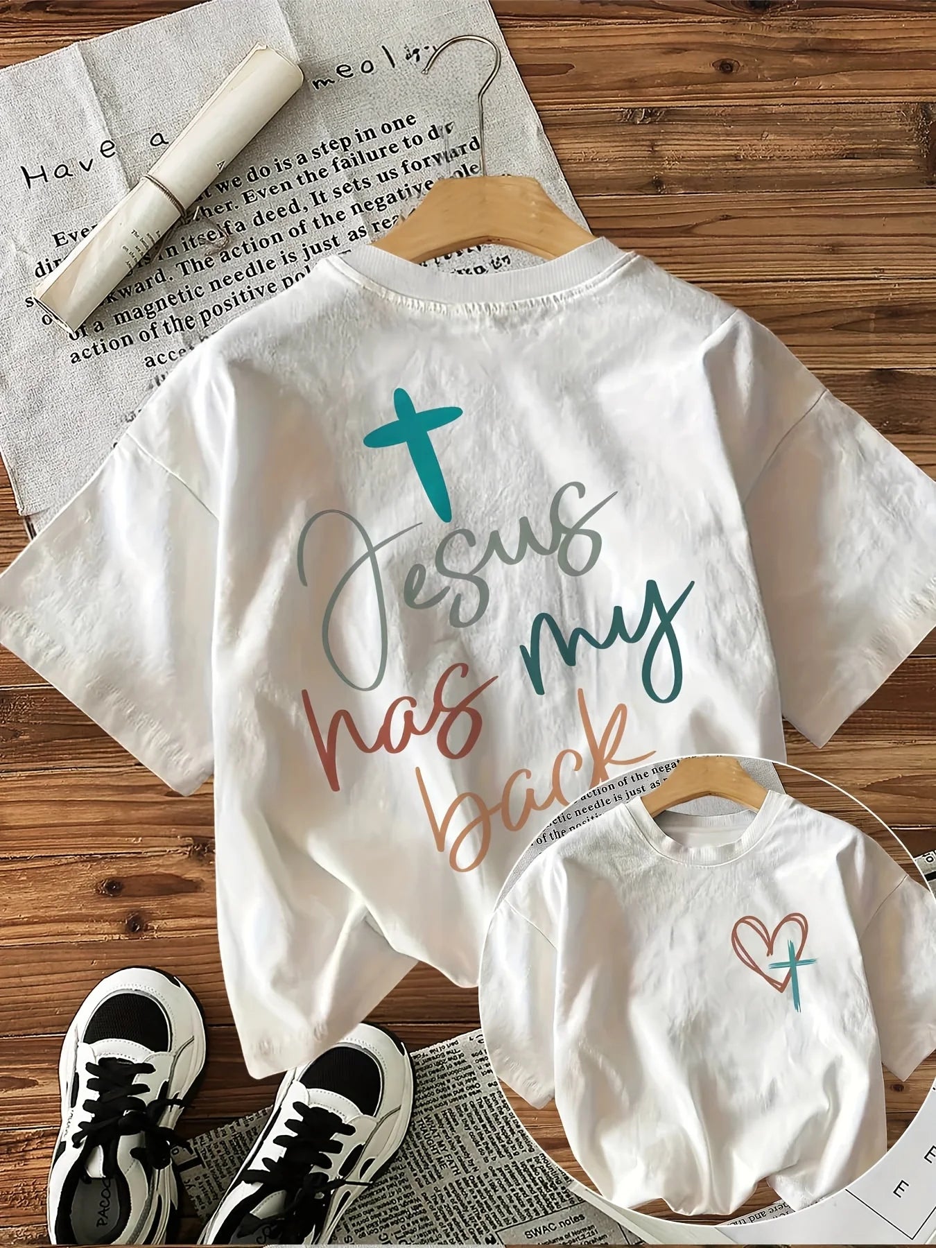 Jesus Cross Graphic T-Shirt for Women