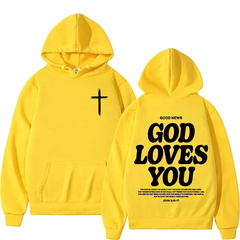 God Loves You Christian Hoodie