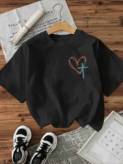 Jesus Cross Graphic T-Shirt for Women