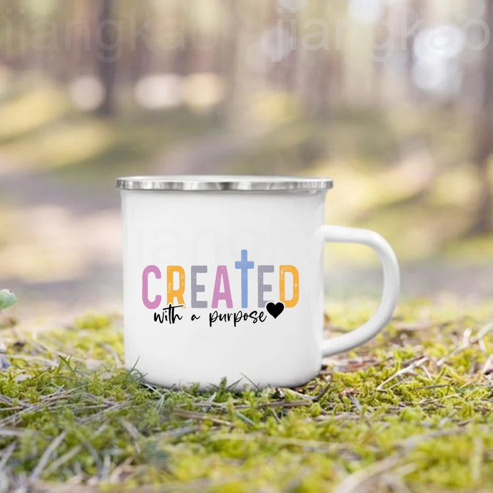 Christian Psalm Enamel Coffee Mug
