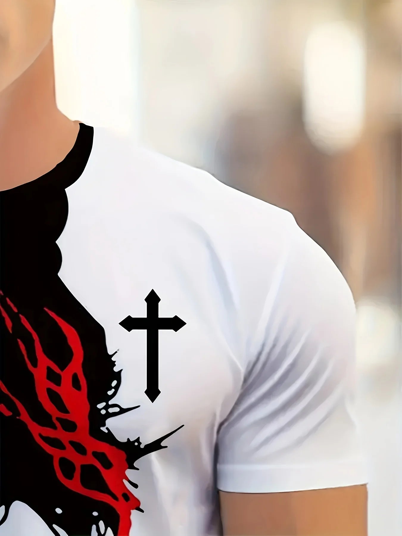 Jesus Print T-Shirt – Men's 3D Christian Sport Streetwear Tee - Tribe of Judah