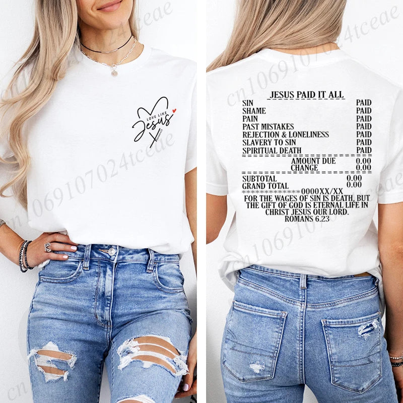 Jesus Paid It All Women’s T-Shirt