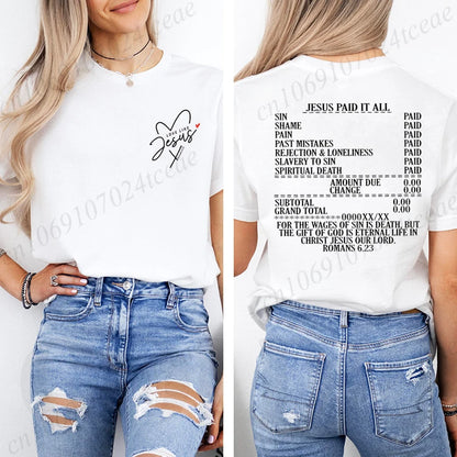 Jesus Paid It All Women’s T-Shirt