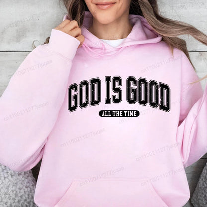 God Is Good Sweatshirt – Women's Retro Christian Fleece Pullover