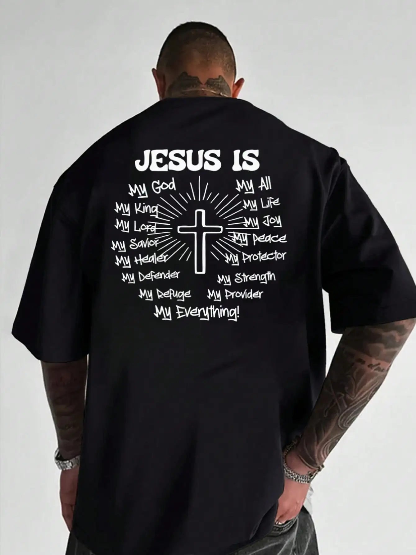 Faith Cross T-Shirt – Unisex Jesus Graphic Cotton Christian Tee